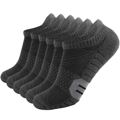 6 Pairs Men Sports Running Heavy Cushion Anti Slip Socks