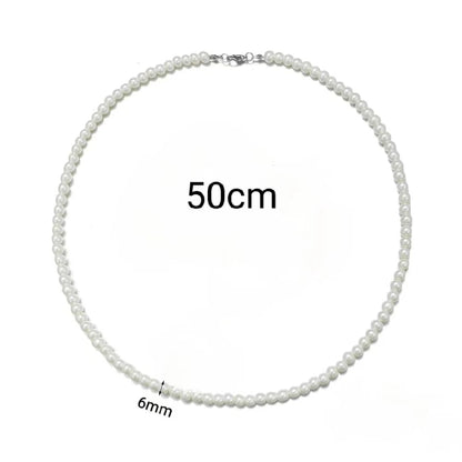 Elegant Unisex Pearl Necklace Handmade Bead Strand for Weddings and Banquets 2024 Trend