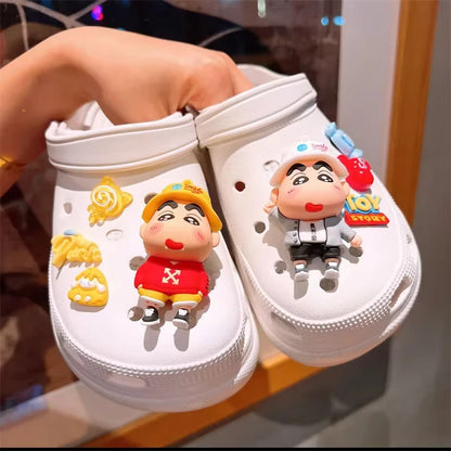 Miniso 3D Resin Cartoon Anime Shoe Charms for Clog Sandals Girls Boys Gift Party