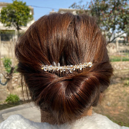 Crystal Bliss Hair Combs - Healing Quartz Stone Hair Accessories for Weddings & Special Occasions