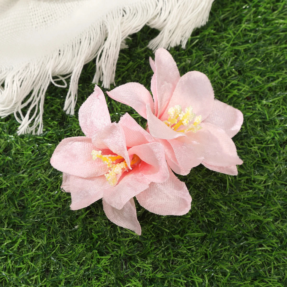 Bohemian Orchid Flower Hair Clips for Women Bridal Beach Wedding Hair Accessories
