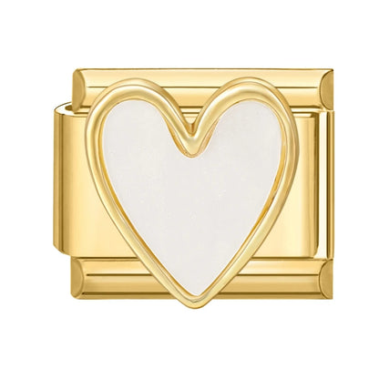 Golden 3D Bow Crown Flowers Pearl Charms for 9mm Italian Bracelet Stainless Steel DIY Jewelry