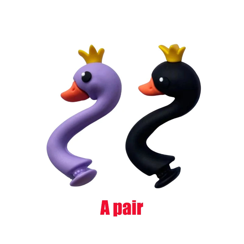 Whimsical 3D Swan Shoe Charms PVC Accessories for Customizing Shoes and Bags