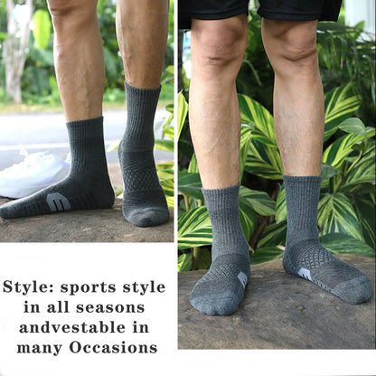 6 Pairs Unisex Heavy Cushion Hiking Socks Cotton Anti Odor