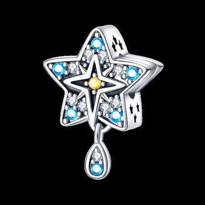 Mystical Zircon Tarot Star Pendant Bead for DIY Women's Jewelry