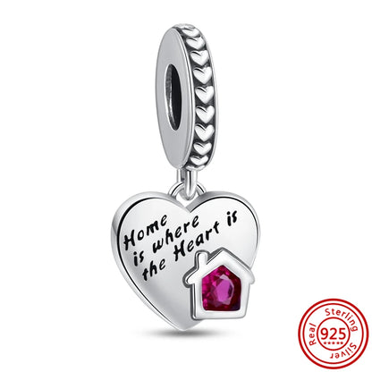 925 Silver Hot Air Balloon Castle Tower Mushroom Charms