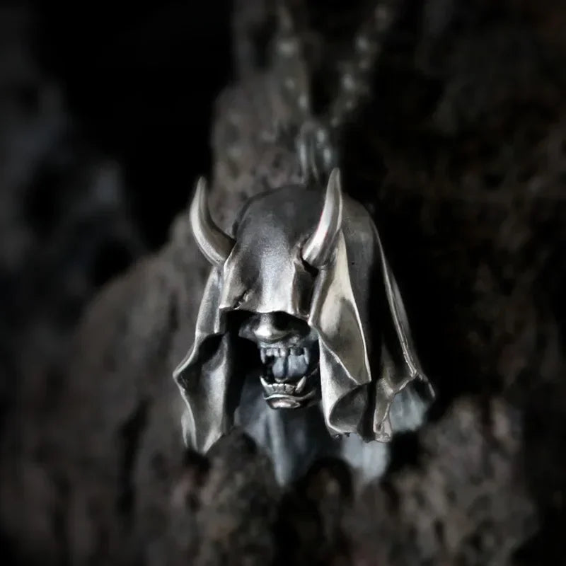Handcrafted Skull Roman Helmet Pendant Necklace for Men