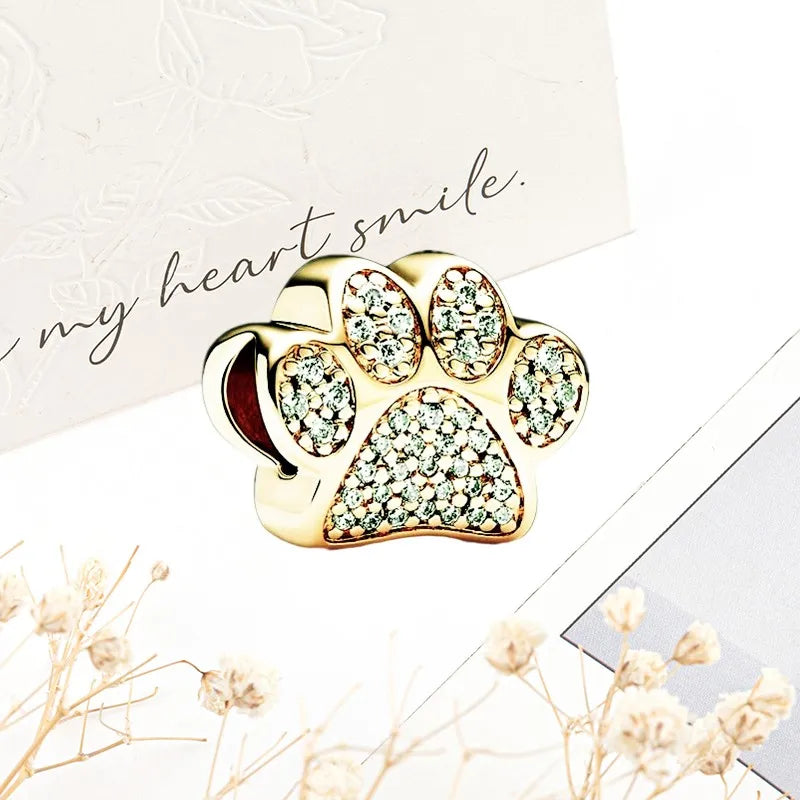 Sparkling Gold Safety Chain Infinity Snake Charm Beads