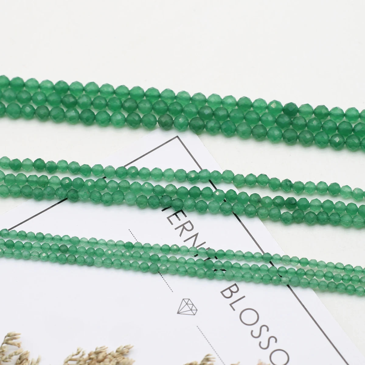 Green Agate Faceted Spacer Beads for DIY Jewelry Making - Necklace and Bracelet Accessories 38cm