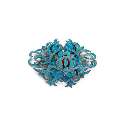 Handmade Filigree Brooch Silver Gold Plated Unisex Retro Palace Style Jewelry
