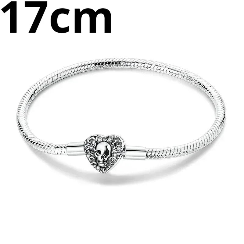 925 Sterling Silver Adjustable Gold Cross Virgin Mary Blue Eye Zircon Charm Bracelet for Women Birthday Gift