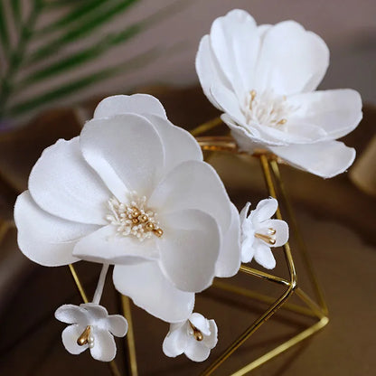 Romantic Handmade Flower Hairpins for Bridal Headdress and Wedding Hairwear