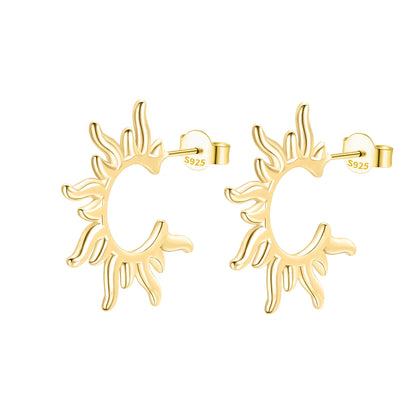 925 Sterling Silver Skull Pumpkin Cross Hoop Earrings Sparkling Zircon Glamorous Women Jewelry