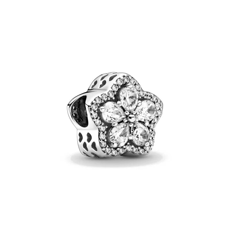 European Zircon Charm Beads 925 Silver Pendant Necklace for Women Gift P218-Y