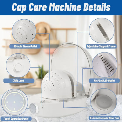 Automatic Cap Care Machine for Iron and Dry Hat Restoration