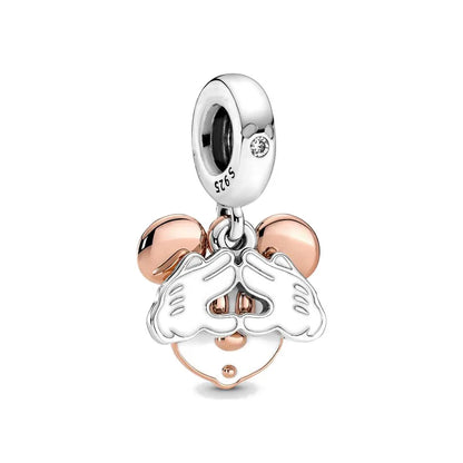 Exquisite 925 Silver Elephant and Dog Bead Mouse Pendant for European Original Bracelet DIY Jewelry