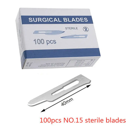 20-100pcs Top-Rated Carbon Steel Surgical Blades for DIY Phone Repair & Grooming 100pcs NO.15