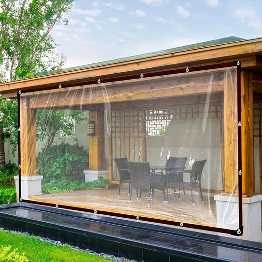Transparent Waterproof Cloth with Gasket for Outdoor Protection Gardens Porches Chicken Coops and Camping Shade Sail Enclosure Net