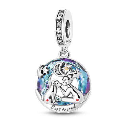 Sterling Silver Angel Mother Friendship Charm Beads for DIY Bracelets wPAC1343