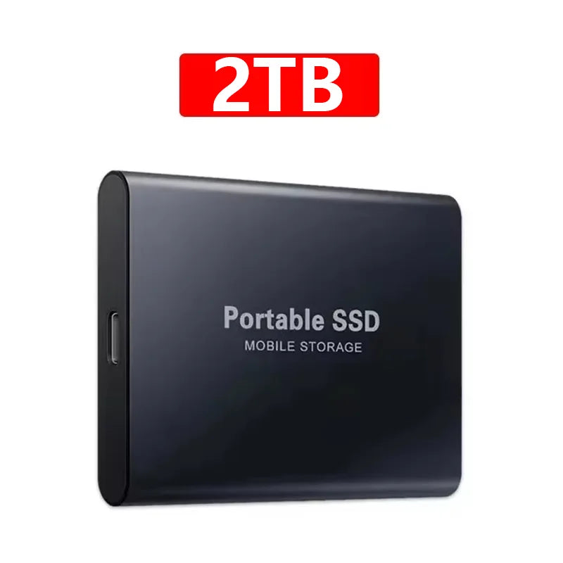 AEVYVKV 2TB Portable External SSD High Speed USB 3.1 Type-C Hard Drive Compatible with PC Mac Xbox One Phone