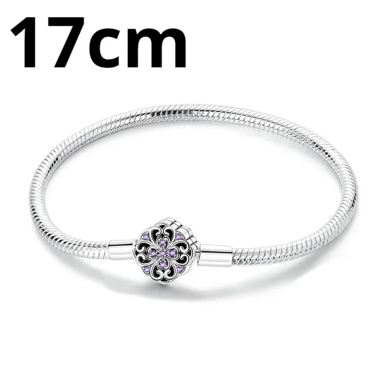 925 Sterling Silver Adjustable Gold Cross Virgin Mary Blue Eye Zircon Charm Bracelet for Women Birthday Gift