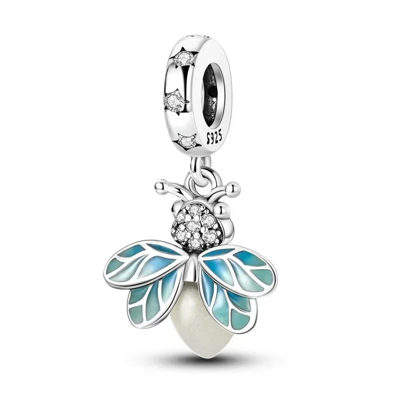 Sterling Silver 925 Angel Wing Heart Bird Charms for Bracelets and Necklaces Women's Fine DIY Jewelry Gifts