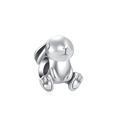 925 Sterling Silver Cute Character Bead Pendant for DIY European Bracelets B390