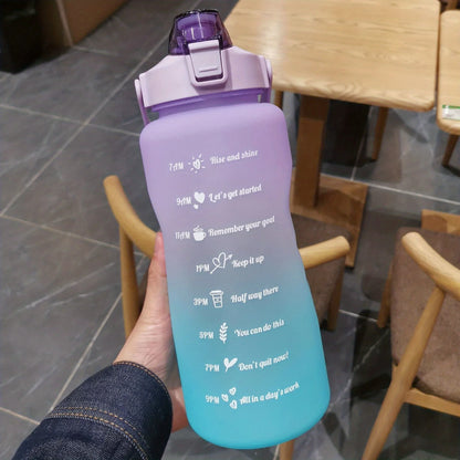 2L 900ml Leakproof Motivational Water Bottle For Fitness