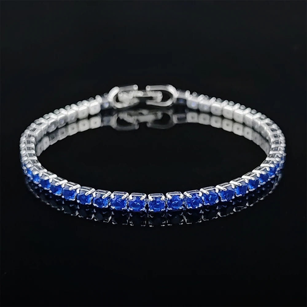 Elegant Sterling Silver CZ Tennis Bracelet for Women Wedding Fashion Jewelry