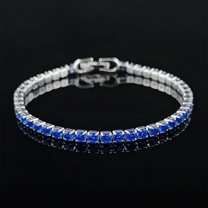 Elegant Sterling Silver CZ Tennis Bracelet for Women Wedding Fashion Jewelry