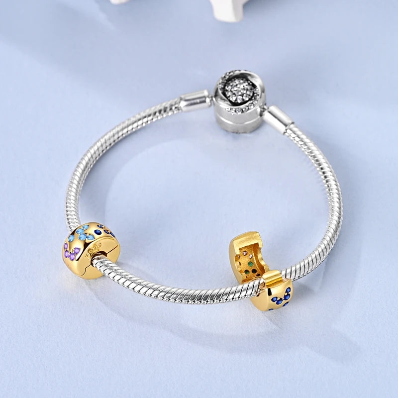 Luxury Sterling Silver Moon Sun Charm for Bracelets and Necklaces