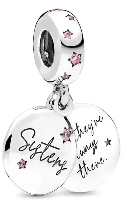 925 Sterling Silver Donut Dessert Charm Beads Zircon Accents for DIY Women Bracelet Jewelry Gift