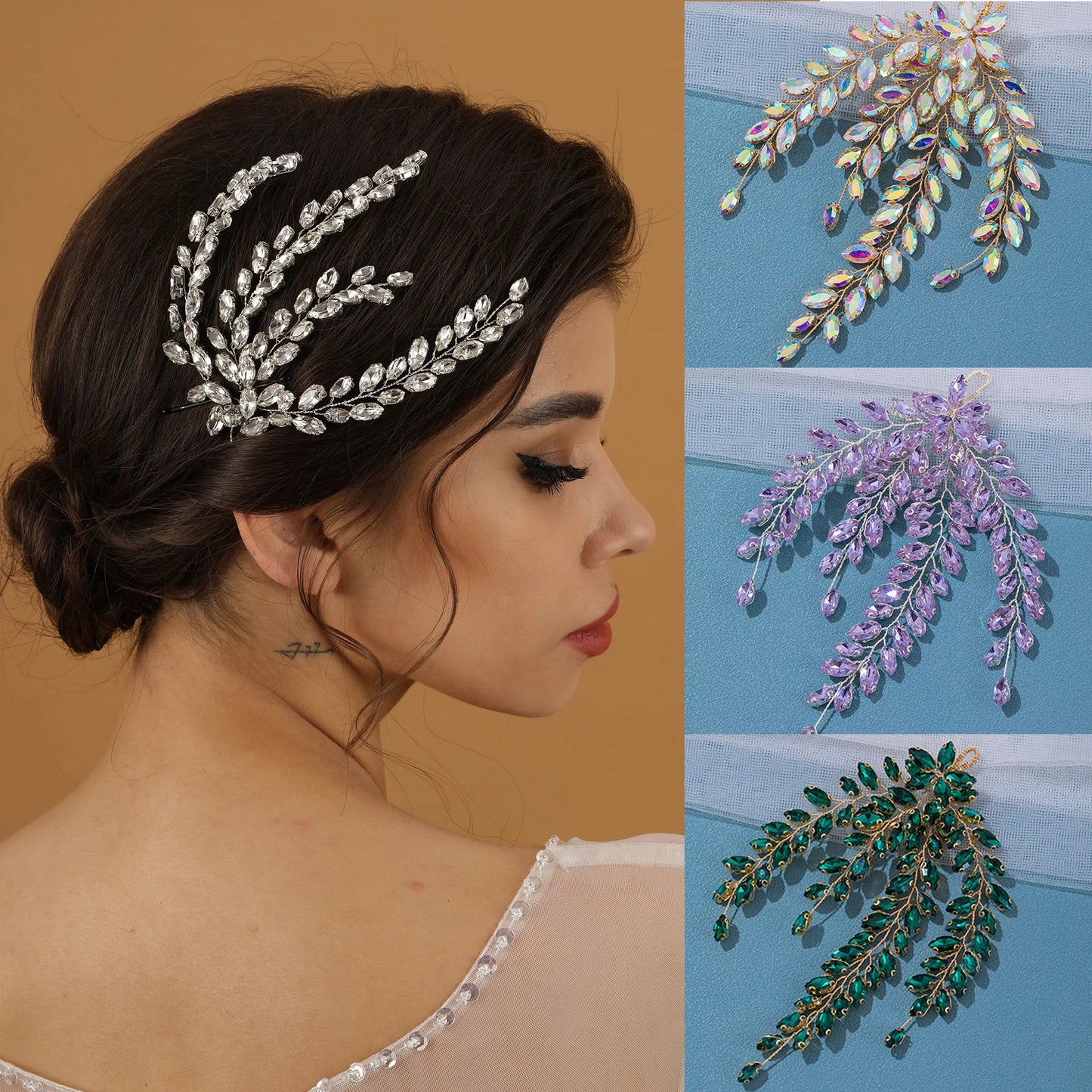 Luxury Crystal Bridal Tiara Headpiece for Women and Girls