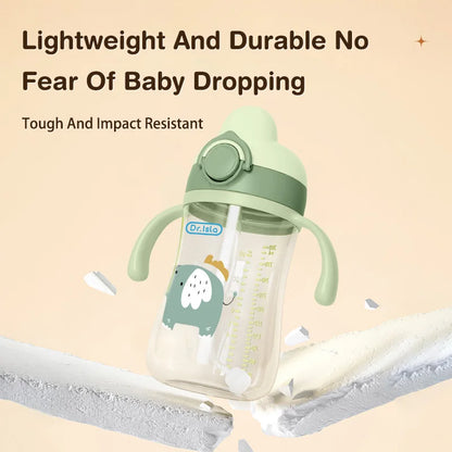 Portable 300ml Baby Straw Training Cup BPA Free Silicone