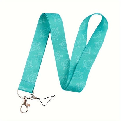 Green Turtle Neck Strap Lanyard for Mobile Phones and Keychains