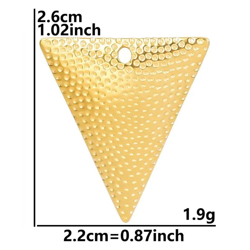 4Pcs Lot Stainless Steel Geometric Hammered Heart Dangle Charms for DIY Jewelry Making S985-G