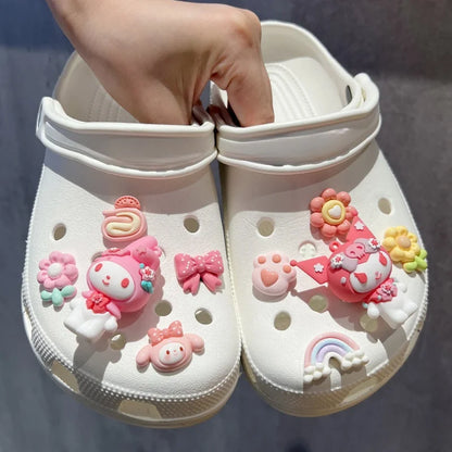 Miniso Cute Cartoon Kuromi 3D Charm Shoe Accessories for DIY Sandals and Slippers