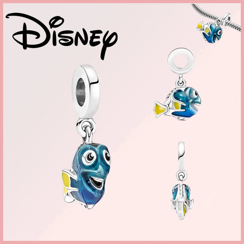 Disney 925 Sterling Silver Stitch Minnie Winnie Dangle
