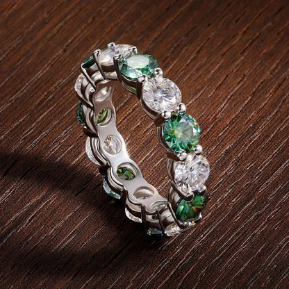 Knobspin D VVS1 Moissanite Rings for Women - Colorful Lab-Grown Diamond Jewelry