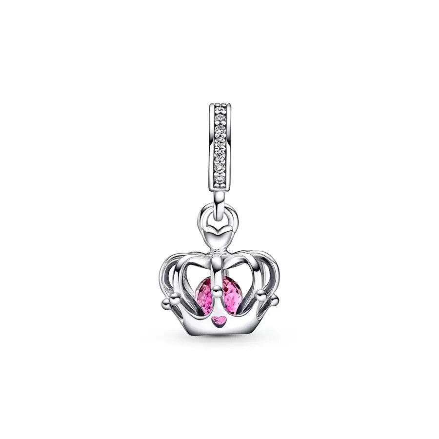 Hot Pink Murano Glass Charm Bead For 925 Bracelet Pendant