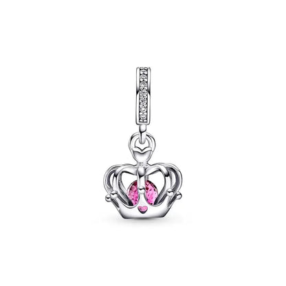 Hot Pink Murano Glass Charm Bead For 925 Bracelet Pendant