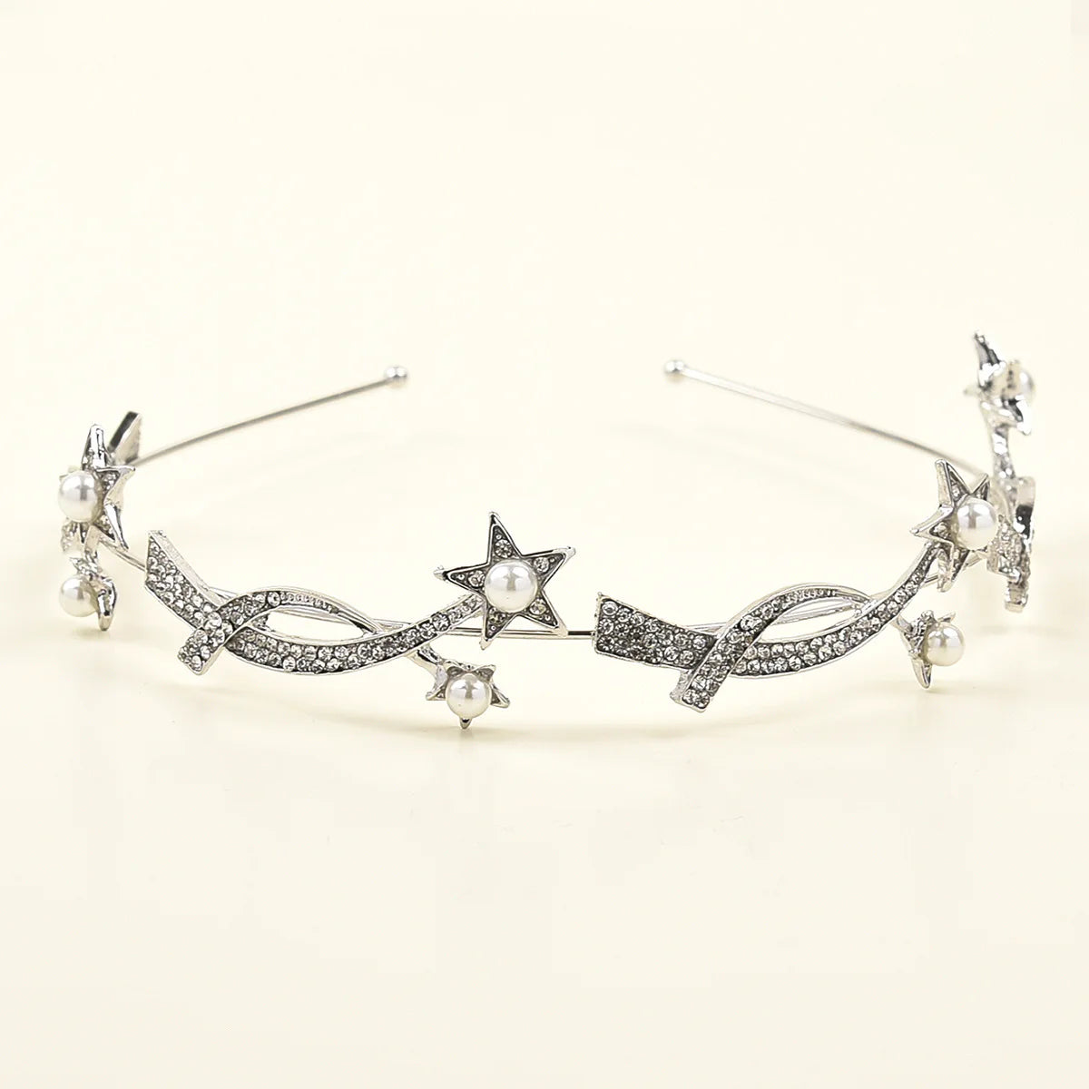 Wedding Crown Hair Jewelry - Double Layer Crystal Star Headpiece with Rhinestones Style 24