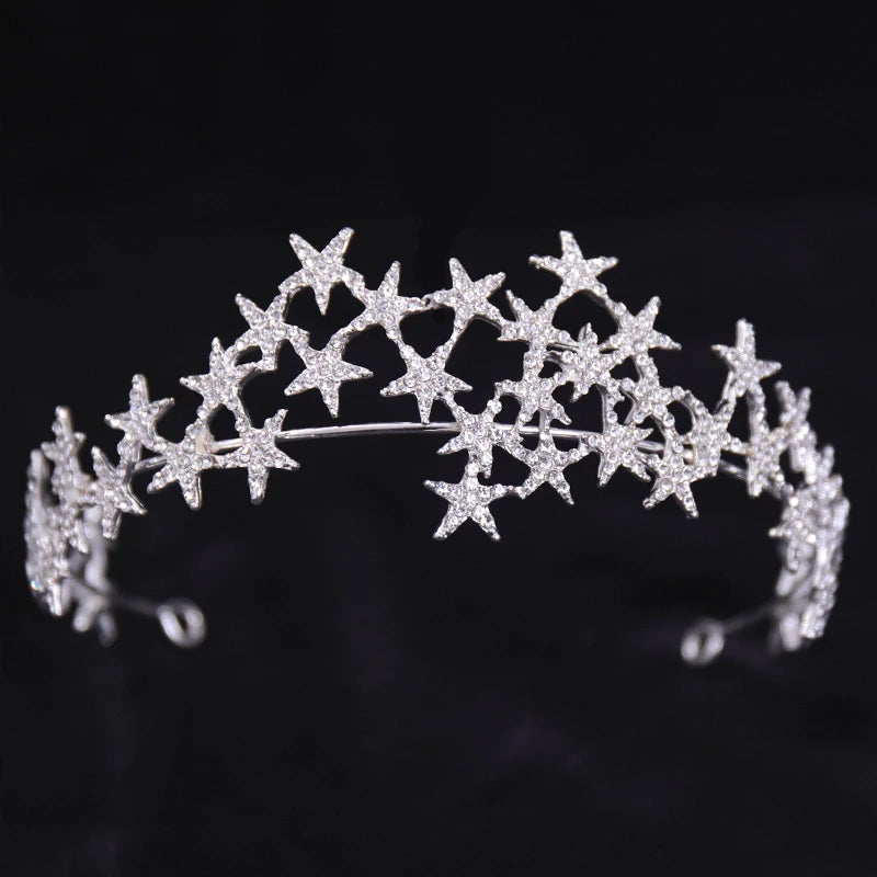 Bridal Bliss Silver Crystal Crown - Top-Rated Alloy Hair Accessory