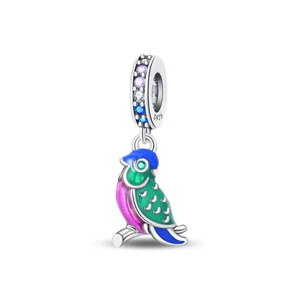 Green Monstera Leaf Charm 925 Sterling Silver Dangle Bracelet Jewelry for Women BFC520