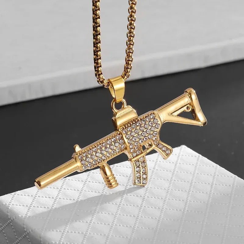 Cubic Zirconia Hip Hop XO Pendant Necklace for Men and Women