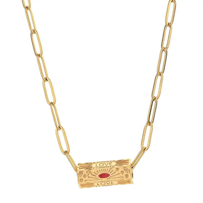 Stainless Steel Chain Lucky Eye Amulet Amour Love Necklace Bohemian Jewelry XN115-5 CHINA