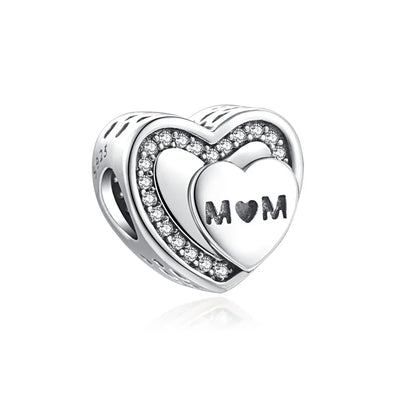 European 925 Sterling Silver Family Tree Charms with Zircon Beads for DIY Bracelets and Necklaces for Women