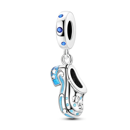 925 Sterling Silver Sea Turtle Dangle Charm For Bracelet