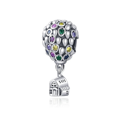 Sunflower Evil Eye Charm 925 Silver Plated Bead for DIY Bracelets Women's Jewelry B2038