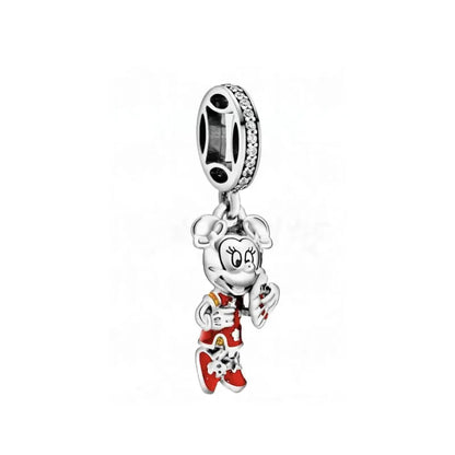 925 Silver Teddy Bear Beads and Mouse Pendant for European Original Bracelet DIY Exquisite Jewelry